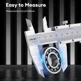 Deli 150mm Vernier Caliper Manual Micrometer Stainless Steel Calipers 0-150mm Sliding Gauge Measuring Tool  Woodworking Tools