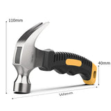 Deli 160mm Multifunctional Mini Claw Hammer TBR Plastic Handle Lightweight Portable Woodworking Mace Window Breaker Hand Tool