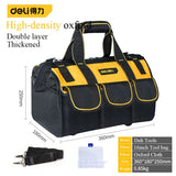 Deli 1680D Oxford Cloth Tool Bag Electrician Hardware Kit Portable Storage Bag Tools Pouch Small Toolbag Canvas Tool Organizer