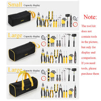 Deli 1680D Oxford Cloth Tool Bag Electrician Hardware Kit Portable Storage Bag Tools Pouch Small Toolbag Canvas Tool Organizer