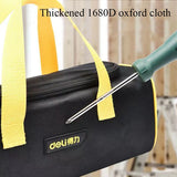 Deli 1680D Oxford Cloth Tool Bag Electrician Hardware Kit Portable Storage Bag Tools Pouch Small Toolbag Canvas Tool Organizer