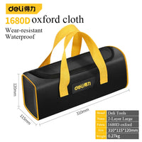Deli 1680D Oxford Cloth Tool Bag Electrician Hardware Kit Portable Storage Bag Tools Pouch Small Toolbag Canvas Tool Organizer