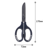 Deli 170mm Teflon Scissors Anti Stick Anti Rust Office Home Scissors Stainless Steel Tailoring Scissors For School Tool Supplies