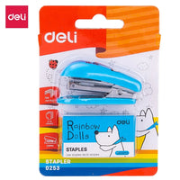 Deli 1PC Mini Stapler Set with 1000 Staples Random Color Kawaii Office School Supply E0253