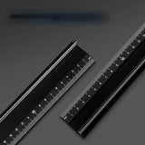 Deli 1Pcs Aluminium Alloy Straight Ruler Percision Measuring Ruler Woodworking Measuring Tools School Office Drawing Supplies