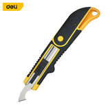 Deli 1Pcs Electrician Knife Cable Stripping Knife Wire Stripper Straight Curved Hook Fixed Blade Knives Cable Cutter Hand Tools