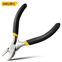 Deli 1Pcs Portable Durable Carbon Steel Forging Jewellery Pliers Light Weight Mini Pliers Hand Tools Round Flat Long Nose Pliers
