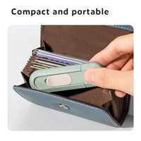 Deli 1pcs Portable Mini Paper Cutter Quality Artwork Knife Automatic Rebound Box Opener Pocket Cutter For Office School Supplies