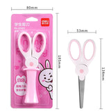 Deli 1pcs Scissors Kawaii Rabbit DIY HandCraft Scrapbook Scissors for kids safe Paper Cutting Utility Knife School Supplie