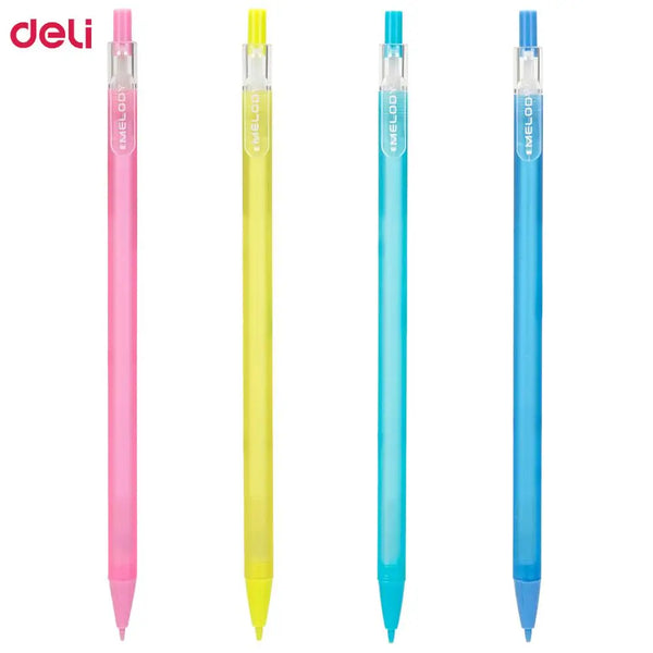 Deli 1pcs simple colorful mechanical pencil 0.5mm children automatic pencil 0.7mm writing pencil cute office school stationery