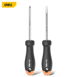 Deli 2 PCS SLOTTED/Phillips Screwdriver Set Electrician's Repair Hand Tools Multifunction Household Magnetic ScrewDriver