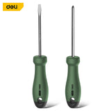 Deli 2 PCS SLOTTED/Phillips Screwdriver Set Electrician's Repair Hand Tools Multifunction Household Magnetic ScrewDriver