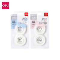 Deli 2 PCS/Set Invisible Tape With 1 Cutter Random Color 30118 30112