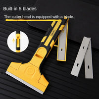 Deli 200mm Portable Cleaning Shovel Knife for Glass Floor Tiles Floor Scraper with 5pcs Blades Household Cleaning Tools