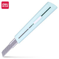 Deli 2038 Art Utility Knife Pen Knife Express Box Knife Paper Cutter Craft Wrapping Refillable Blade Stationery Office School