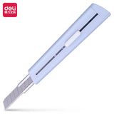 Deli 2038 Art Utility Knife Pen Knife Express Box Knife Paper Cutter Craft Wrapping Refillable Blade Stationery Office School