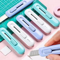 Deli 2079 Art Knife Small Portable Warehouse Express Paper Cutter Cute Mini Student Hand DIY