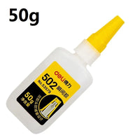 Deli 20g Super 502 Glue Sticks Fast Dry Strong Bond Liquid Adhesive Repair Leather Rubber Metal Wood Ceramics Home Nail Gel Tool