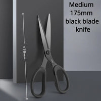 Deli 210/175mm Black Stainless Steel Scissors Business Office Stationery Home Tailor Shears Kitchen Knife Cutter Cutting Tool