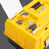 Deli 21in 3-Layer Foldable Tool Box, Heavy-Duty Portable Storage Organizer, For Home, Garage, and Professional Use