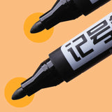 Deli 2pc/Lot Permenent Markers Pen Set Waterproof маркеры Quick Dry 1.5MM Fine Point Marking for Paper Glass Fabric CD Tire DIY