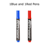 Deli 2pc/Lot Permenent Markers Pen Set Waterproof маркеры Quick Dry 1.5MM Fine Point Marking for Paper Glass Fabric CD Tire DIY