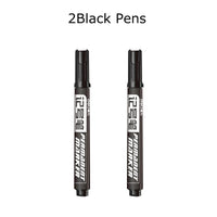 Deli 2pc/Lot Permenent Markers Pen Set Waterproof маркеры Quick Dry 1.5MM Fine Point Marking for Paper Glass Fabric CD Tire DIY