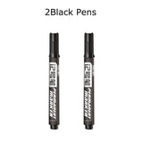 Deli 2pc/Lot Permenent Markers Pen Set Waterproof маркеры Quick Dry 1.5MM Fine Point Marking for Paper Glass Fabric CD Tire DIY