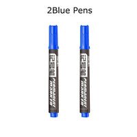 Deli 2pc/Lot Permenent Markers Pen Set Waterproof маркеры Quick Dry 1.5MM Fine Point Marking for Paper Glass Fabric CD Tire DIY