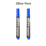 Deli 2pc/Lot Permenent Markers Pen Set Waterproof маркеры Quick Dry 1.5MM Fine Point Marking for Paper Glass Fabric CD Tire DIY