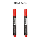 Deli 2pc/Lot Permenent Markers Pen Set Waterproof маркеры Quick Dry 1.5MM Fine Point Marking for Paper Glass Fabric CD Tire DIY