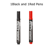 Deli 2pc/Lot Permenent Markers Pen Set Waterproof маркеры Quick Dry 1.5MM Fine Point Marking for Paper Glass Fabric CD Tire DIY