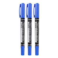 Deli 3/9/12pcs Twin Tip Permanent Marker Pen Set Fine Point Waterproof Ink Thin Nib Crude Nib Black Ink 0.5mm-2mm Fine Color