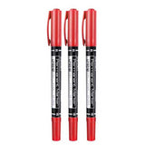 Deli 3/9/12pcs Twin Tip Permanent Marker Pen Set Fine Point Waterproof Ink Thin Nib Crude Nib Black Ink 0.5mm-2mm Fine Color