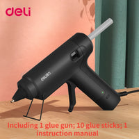 Deli 30/40W Glue Gun Mini Hot Melt Glue Gun Electric Heat Temperature Gun Repair Tool Set With Glue Stick 7x100mm Power Tool