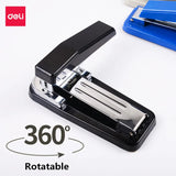 Deli 360° Rotatable Manual Stapler 24/6 Universal Staples School Office Supply Student Stationery Business Document Binding Tool