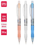 Deli 3pcs 0.5mm/0.7mm Propelling Pencil Office Pencil Mechanical Pencil School Supplies Stationery Drawing Sketch Tools