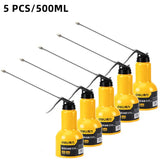 Deli 4 Size High Pressure Pump Grease Guns Manual Pot Oiler Long Nozzle Gear Oil Filler Watering Can Oil Pot Car Repair Tools