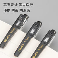 Deli 4Pcs Gel Pen 0.5mm Quick Drying Black Ink High-quality Pen Signature Pen School Student Supplies Office Supplies Stationery