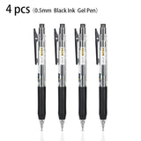 Deli 4Pcs Gel Pen 0.5mm Quick Drying Black Ink High-quality Pen Signature Pen School Student Supplies Office Supplies Stationery