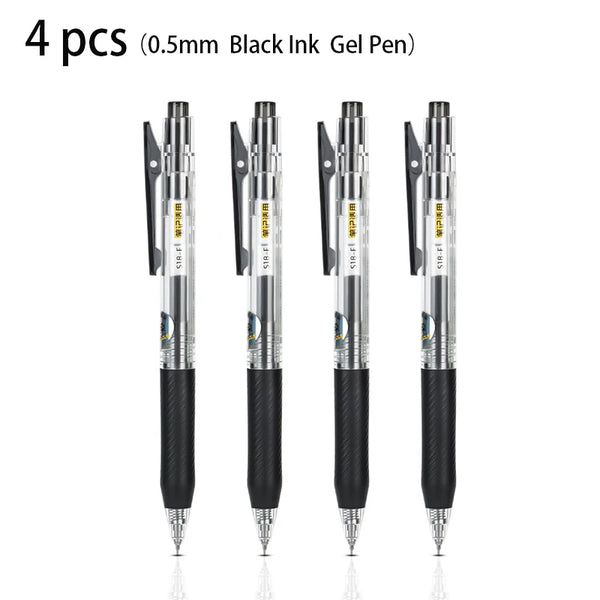 6 Pcs Gel Pen Signature 0.5mm Pen Black Ink High-Quality Pen Stationery  Supplies