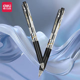 Deli 4Pcs Gel Pen 0.5mm Quick Drying Black Ink High-quality Pen Signature Pen School Student Supplies Office Supplies Stationery