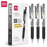 Deli 4Pcs Gel Pen 0.5mm Quick Drying Black Ink High-quality Pen Signature Pen School Student Supplies Office Supplies Stationery