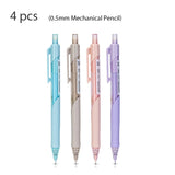 Deli 4pcs 0.5mm/0.7mm Propelling Pencil Mechanical Pencil Office Pencil School Supplies Stationery Drawing Sketch Tools