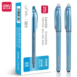 Deli 4pcs 0.5mm Black Crystal Blue Ink Erasable Gel Pen Student School Supplies Office Supplies School Supplies Stationery