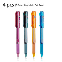 Deli 4pcs 0.5mm Black Ink Gel Pen Signature Pen Stationery High-quality Pen School Student Supplies Office Supplies