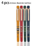 Deli 4pcs 0.5mm Black Ink Harry Potter Gel Pen Stationery High-quality Pen School Supplies Office Pen Signature Pen Kawaii Pen