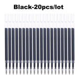 Deli 5/20pcs Retractable Gel Pen 0.5mm Ink Refill Black Blue Red Stationary for Kids School Office Supplies Writing Pens Set