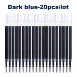 Deli 5/20pcs Retractable Gel Pen 0.5mm Ink Refill Black Blue Red Stationary for Kids School Office Supplies Writing Pens Set