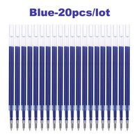 Deli 5/20pcs Retractable Gel Pen 0.5mm Ink Refill Black Blue Red Stationary for Kids School Office Supplies Writing Pens Set